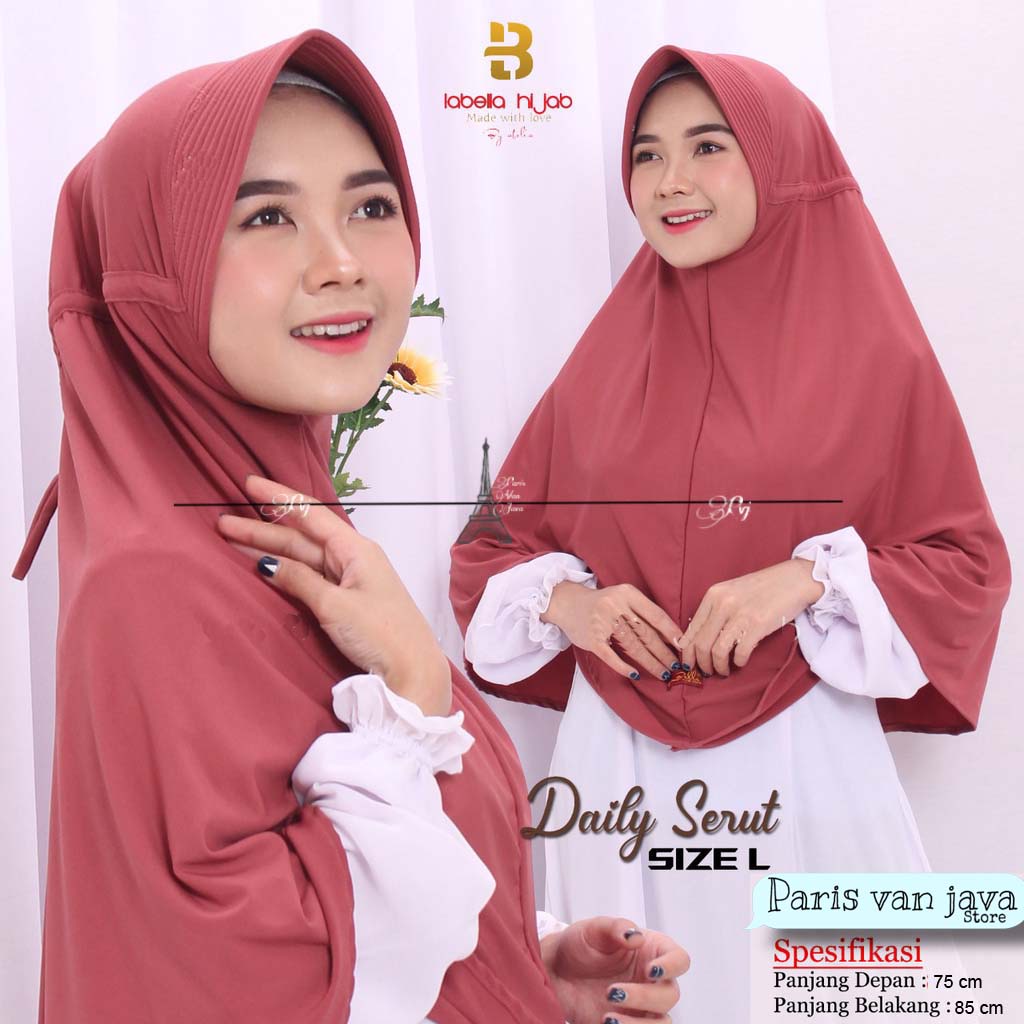 JILBAB INSTAN KHIMAR SERUT JOKOWI SPANDEX PREMIUM L |  HIJAB SERUT JOKOWI JUMBO L | HIJAB INSTAN