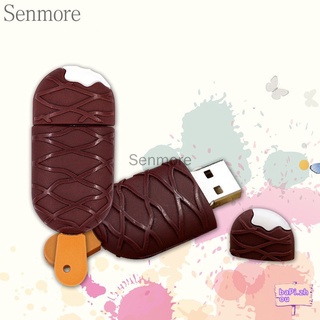 Flash Disk USB 2tb Bentuk Es Krim Coklat Kartun Lucu