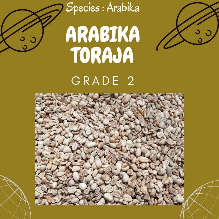 

TERMURAH I Green bean Arabika Toraja Grade 2 - Washed proses 1kg