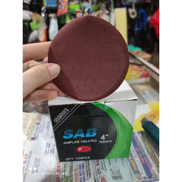 AMPLAS TEMPEL /AMPLAS BULAT 4&quot; GRIT 400 (#400) HARGA 1PCS