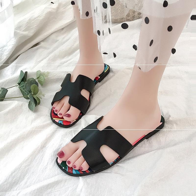 ChubbyGlory SD2210 Bisa COD Sendal sandal pantai slip on simple casual / Korea Women Shoes/ Sandal Flat Wanita / Sandal Wanita Import Termurah Sandal Kekinian Sandal Wanita Terlaris Sandal Kasual Import ringan lentur untuk anak 7 thn sd dewasa