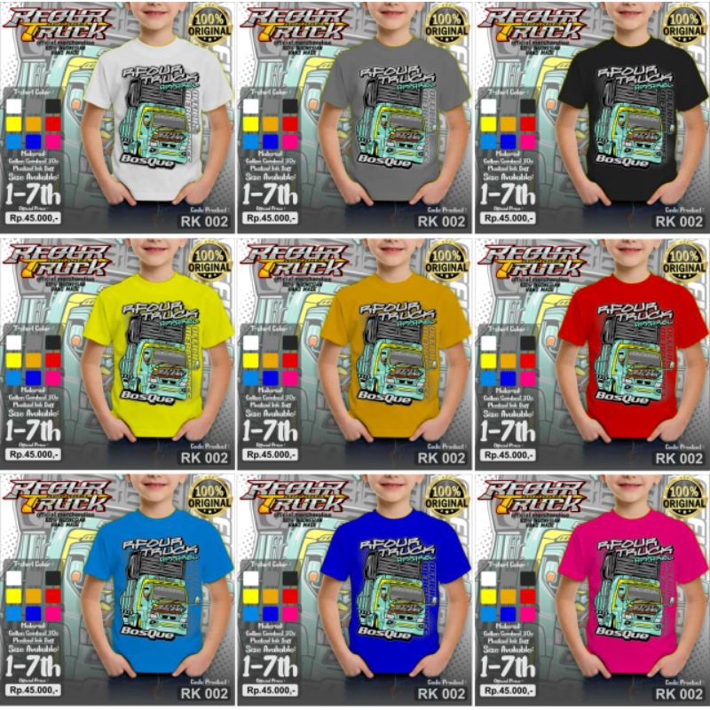 Kaos Anak Bosque Baju gambar mobil Truk T Shirt Kids Kaos Anak Bosque Baju gambar mobil Truk T Shirt Kids