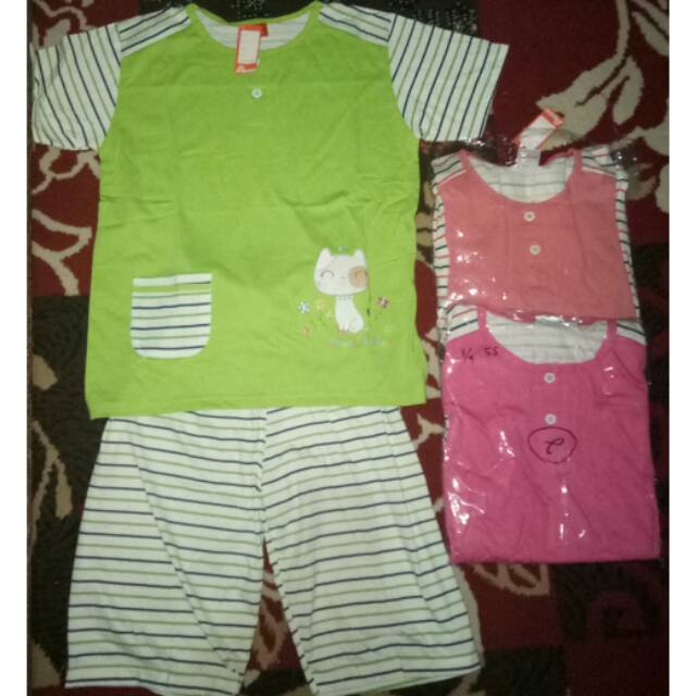 Setelan baby doll 3/4 amro