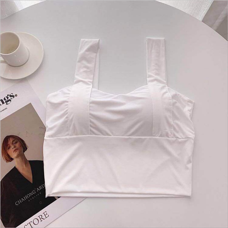 Victoria Tank Top Bra Cup BH Singlet Pakaian Atasan Wanita Import Model Korea 1077