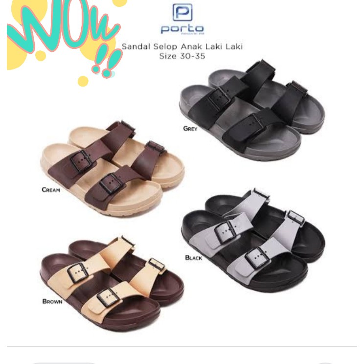 sandal porto original 1029B UK 30/35 yang cocok untuk anak laki laki gasper ban dua ringan tahan air  murah