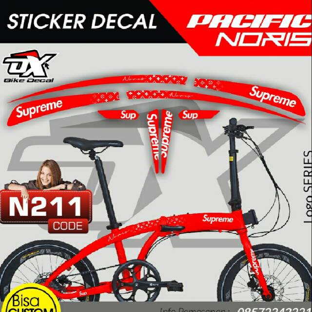 Stiker decal sepedah pasific noris ser 211 ready stock