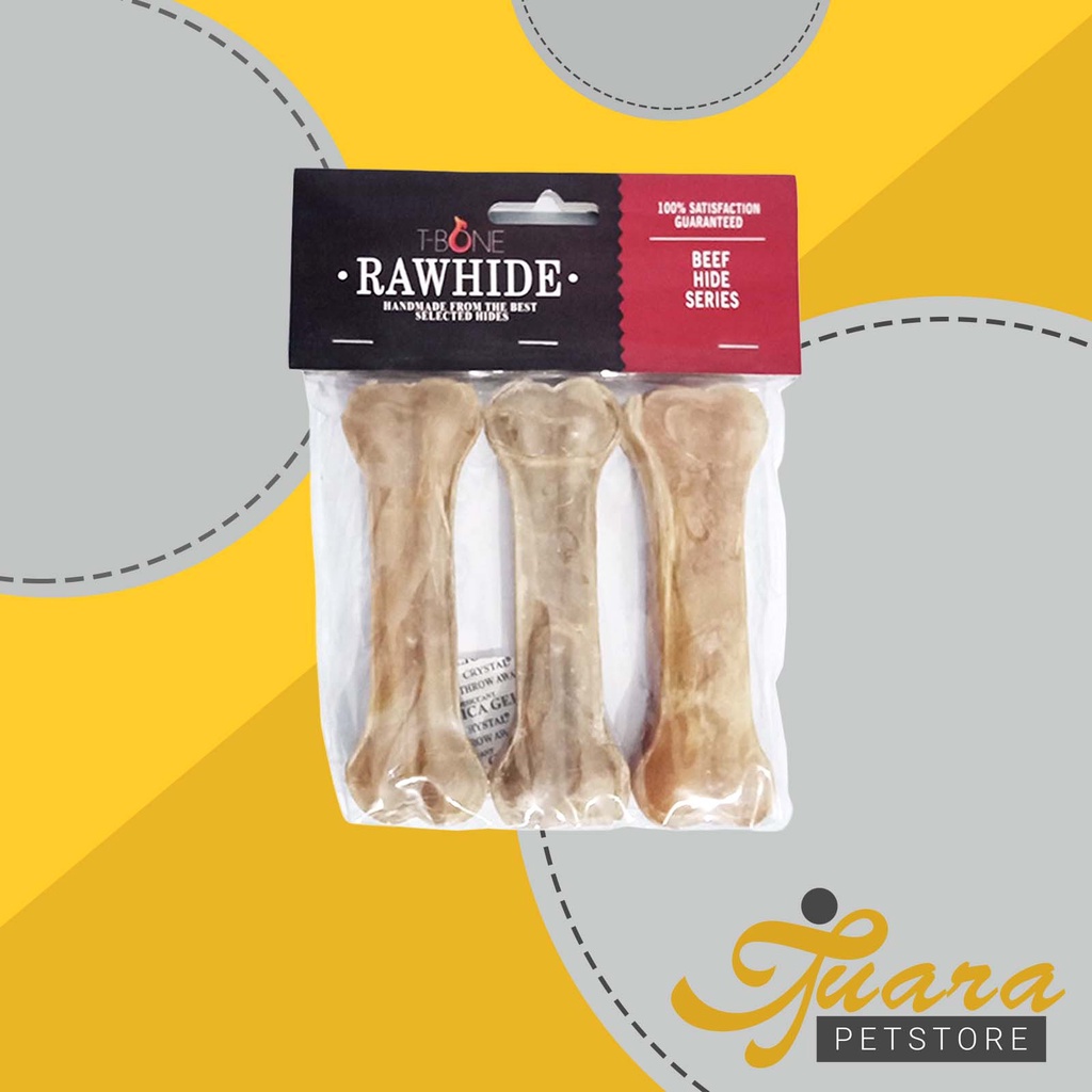 Bone Rawhide knotted bones snack treat Gigitan anjing Knotted bones