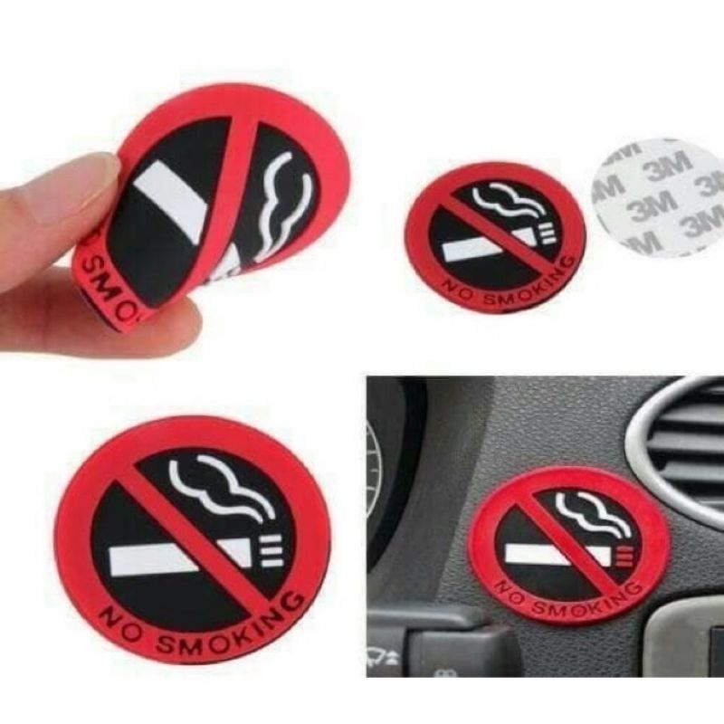 G5 Emblem sticker anti rokok / no smoking O45 | Stiker Tidak boleh merokok dalam ruangan mobil