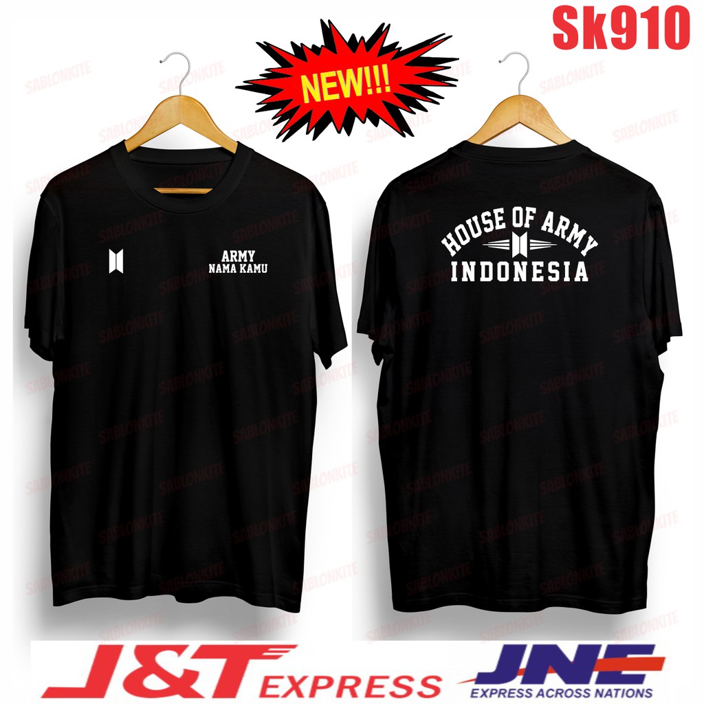 MURAH!!! KAOS KPOP SK910 HOUSE OF ARMY INDONESIA,BISA PAKAI NAMA KALIAN