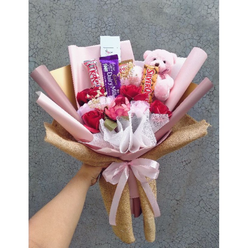 (BISA LANGSUNG KIRIM) buket bunga/buket valentine/buket coklat/buket jumbo/buket murah