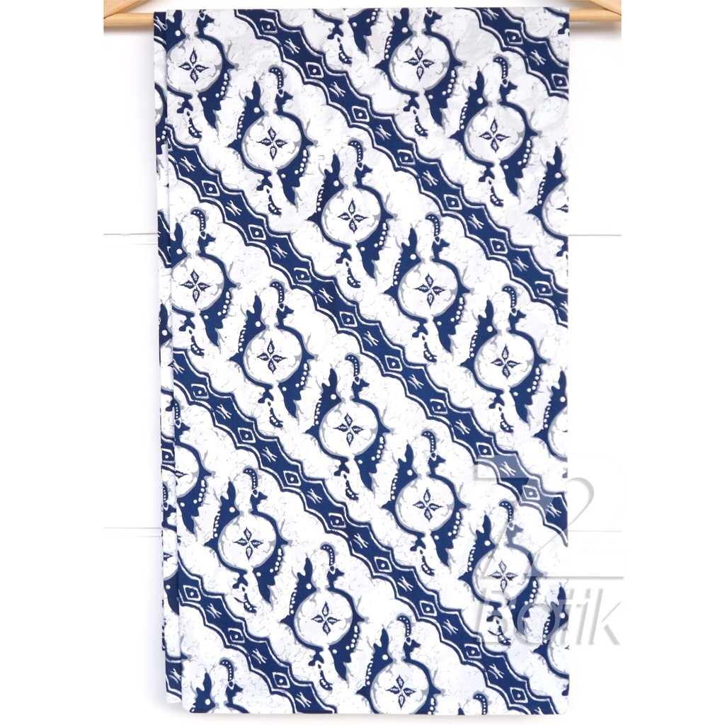KEMEJA BATIK PRIA Lengan Pendek Motif Lereng Putih Biru 727516 Cap 72 - Baju Kemeja Atasan Pakaian Setelan Batik Pria Cowok Laki Laki Remaja Keluarga Kantor Lengan Pendek Modern Slimfit Slim Fit Premium Kekinian