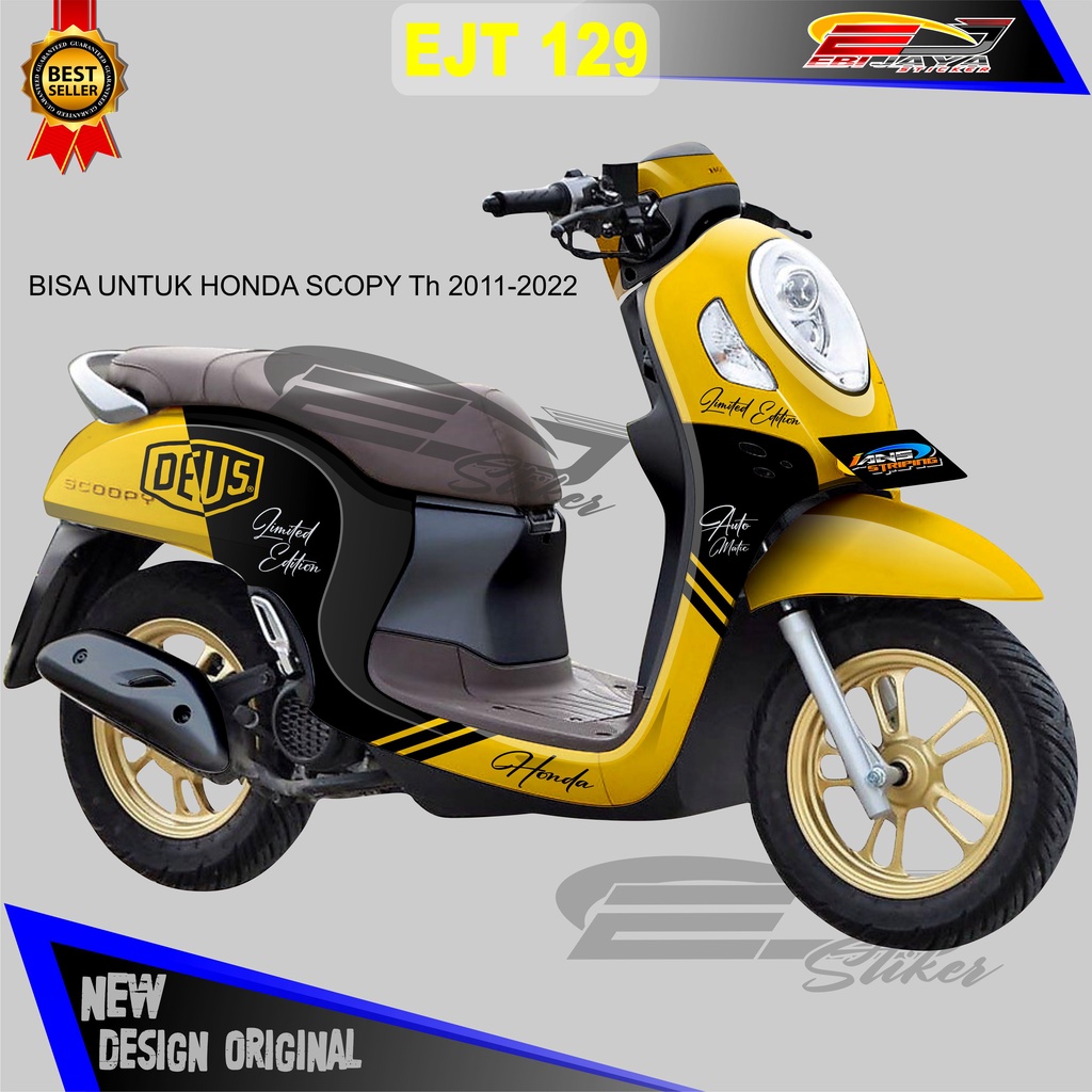 Decal scoopy full body Full Blok Sticker Scopy Dekal New Fi 2013-2022 S Simpel 28 PILIHAN WARNA / ST