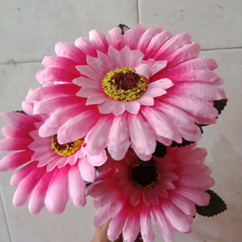 Bunga Artificial / Bunga Palsu / Gerbera Daisy X5