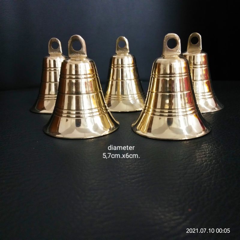 Lonceng Kuningan Krincingan Klintingan Bel Lonceng Bulat klinting krincing Gowok Sapi Lonceng kucing