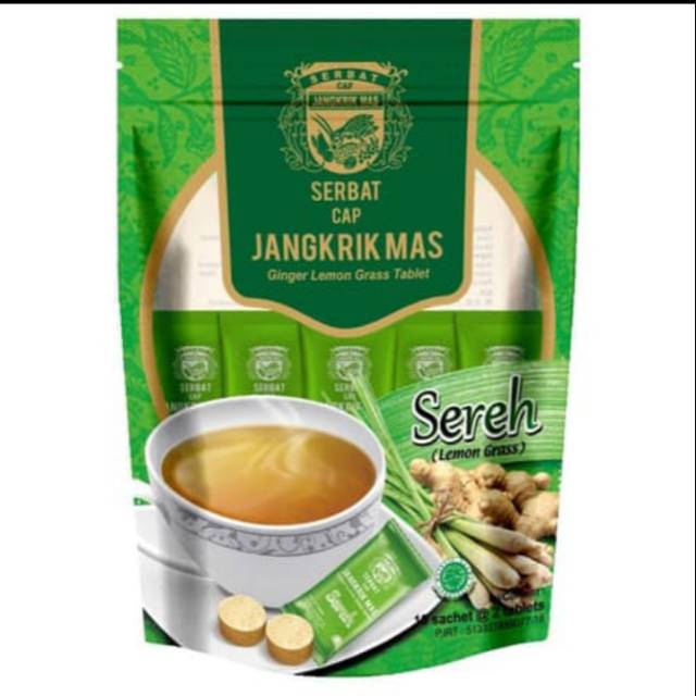 Serbat cap jangkrik mas SEREH drink tablet 10 sachet