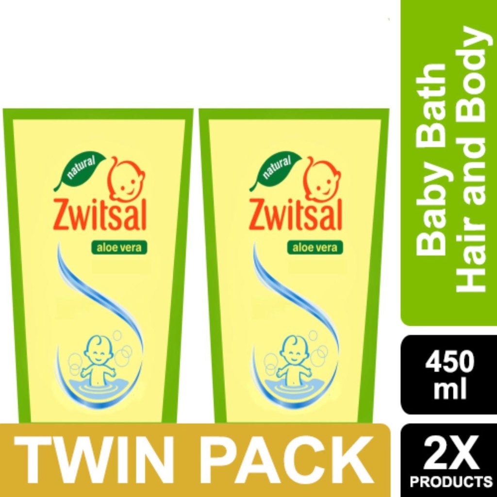 Zwitsal 2in1 Bath Hair and Body 2 x 450ml kemasan bundle/twinpack Sabun Bayi Kemasan Hemat