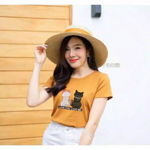 kaos gambar kucing