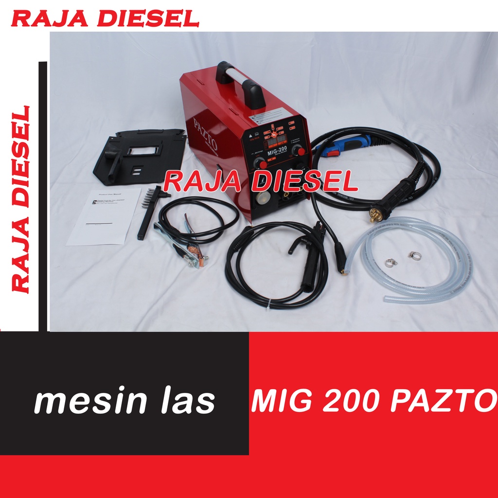 MESIN LAS MIG 200 GASLESS KAWAT 5KG PAZTO