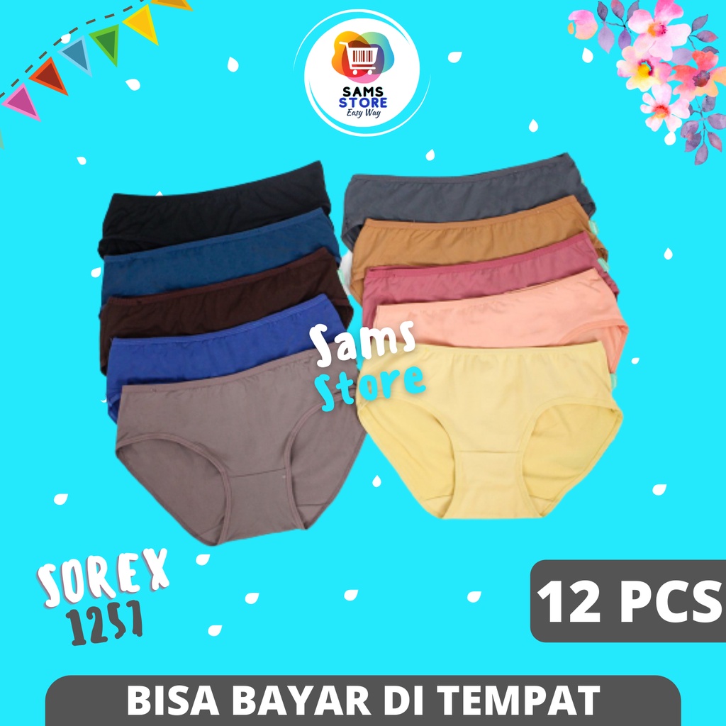 Grosir Celana Dalam Wanita CD Sorex 1257 Lusinan / Pakaian Dalam Sorek Wanita Dewasa / Underwear Dal