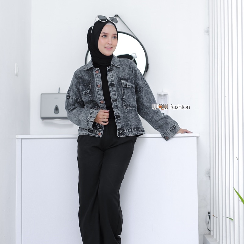JWF JAKET JEANS WANITA PREMIUM OVERSIZE-3