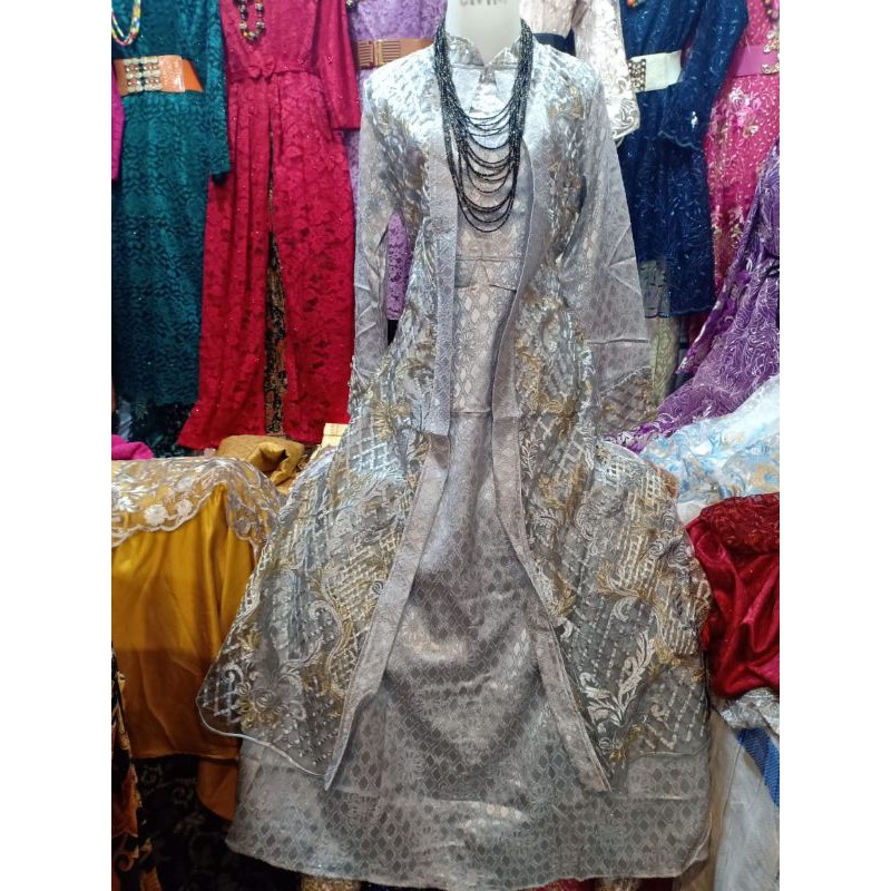 Gamis Pesta Sabyab brokat mewah murah lebaran 2021