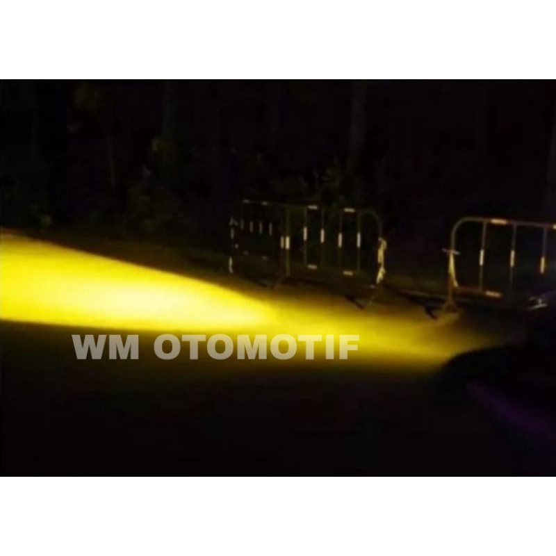 Lampu LED Utama Depan 24 Volt H4 Laser D2 High Low 2 Warna Putih Kuning Truk Bus Fuso Canter Tronton PnP BA20D Jauh Dekat Dim Hi Lo Kaki Tiga Truck Bis