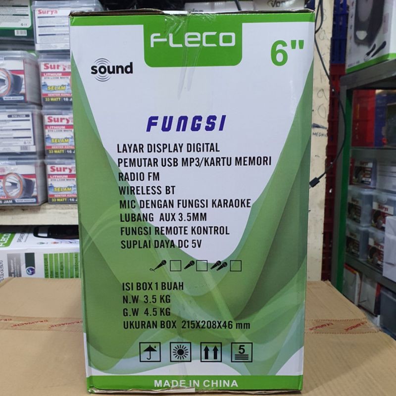 Speaker Bluetooth Fleco FL LX 608 + Bonus Mic