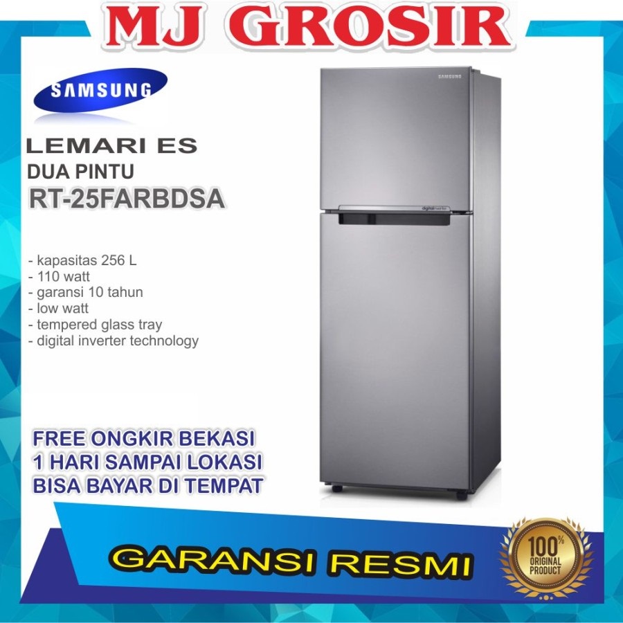 KULKAS SAMSUNG RT 25FARBDSA LEMARI ES 2 PINTU RT 25 FAR DIGITAL INVERTER