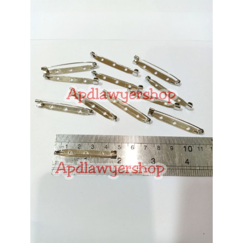 

Peniti Besi Silver 4.5cm Peniti Name Tag Papan Nama Dada Peniti Aksesoris 1 Gross