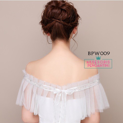 [SIAP KIRIM] BOLERO PESTA AKSESORIS WEDDING CARDIGAN PENGANTIN LACE BPW009