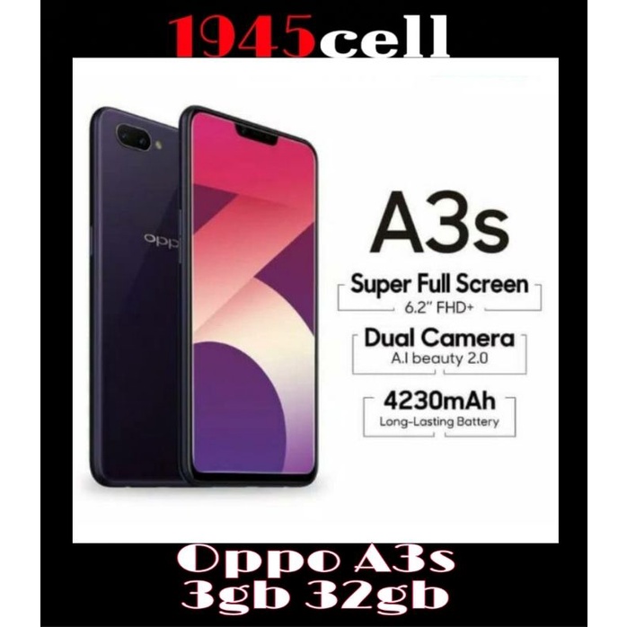 hp Oppo a3s 4/64 3/32 GB garnsi 1 tahun-1