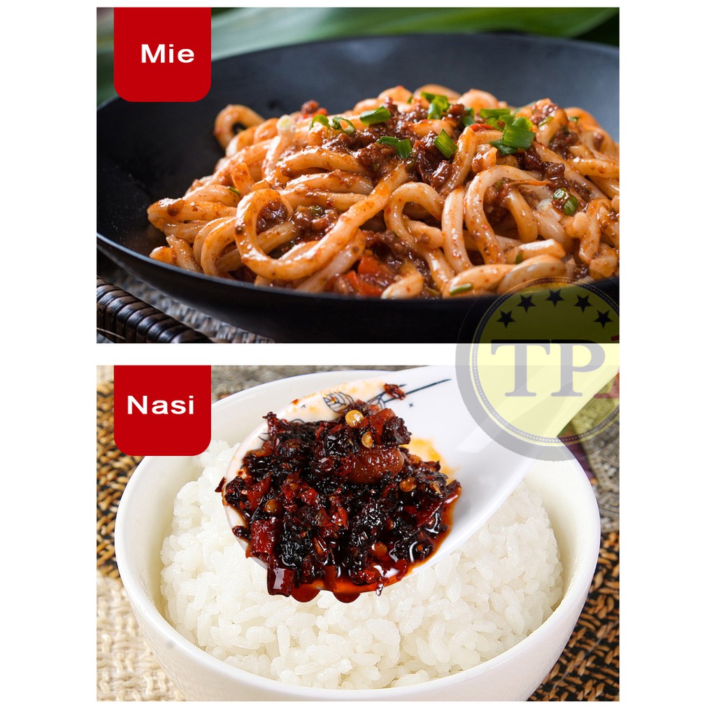 Lao Gan Ma Black Beans Chili Oil/Spicy Crispy/Hot Chili Sauce/Minyak Cabe/Saus Sambal/Laoganma