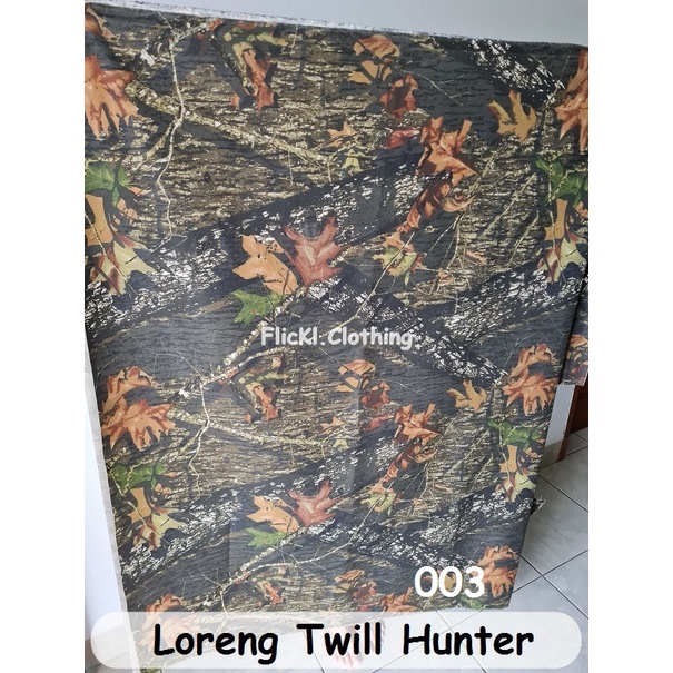 Bahan Kain Loreng Camo Realtree Perbakin Mossy OAK Ranting Daun Pohon Katun