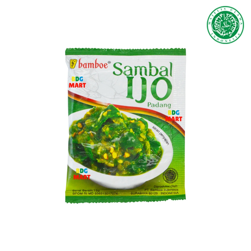 

ECER Bamboe Sambal Ijo Padang Khas Indonesia Halal MUI - 15gr