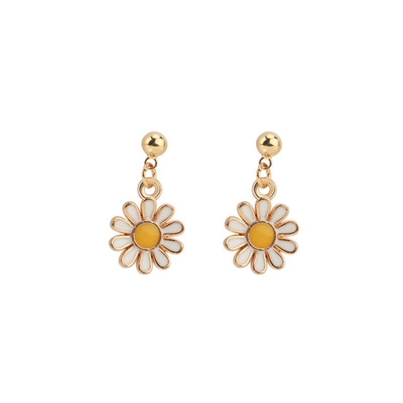 Korea Fashion Little Daisy Earrings Alloy Flower Stud Earrings Manis Wanita Perhiasan Aksesoris