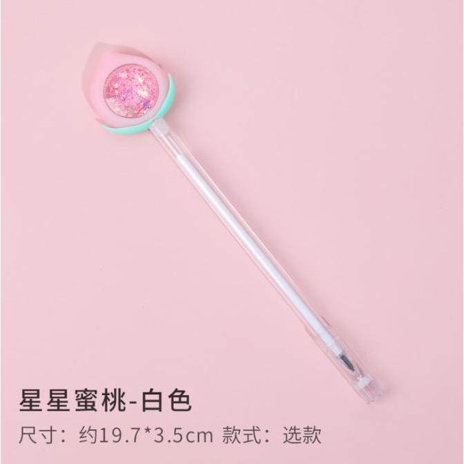 

PULPEN BUAH PEACH PAYET GLITTER - POLOS WHITE