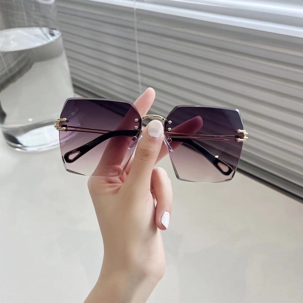 Rowling(ka-190)Kacamata  Hitam Terbaru Wanita No Frame Titanium  Style Kacamata Fashion Murah/Kacamata Sunglasses Import Wanita Kacamata Fashion