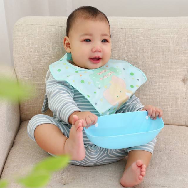 DC - BIB / SLABBER SILIKON PLASTIK / CELEMEK MAKAN BAYI ANTI AIR / SLABBER SILIKON BAYI