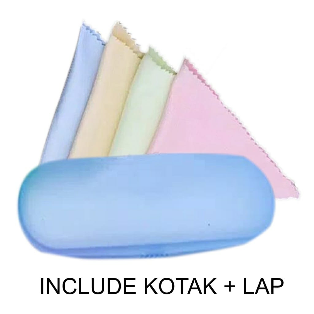 Kacamata 3 in 1, Bisa Jalan, Baca Lensa Anti Radiasi / Kacamata Lensa Double Fokus, Rabun Dekat Bonus Kotak Dan Kain Lap