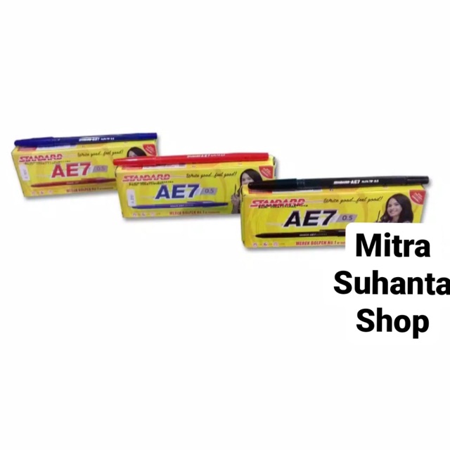 

Pen/ Bolpen/ Pulpen/ Ballpoint/ Pena Standart AE7 - 1 pack (12 Pcs)