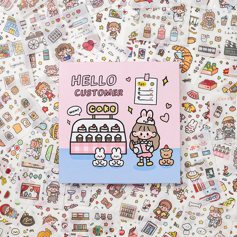 

1pc cute aesthetic girl sticker (min. belanja 10rb)(liat deskripsi)