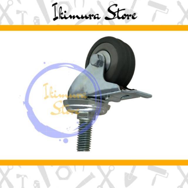 Roda Karet Abu-abu Rem Baut Tusuk 2&quot;  (4pcs) 2 inch  TRIPLE S