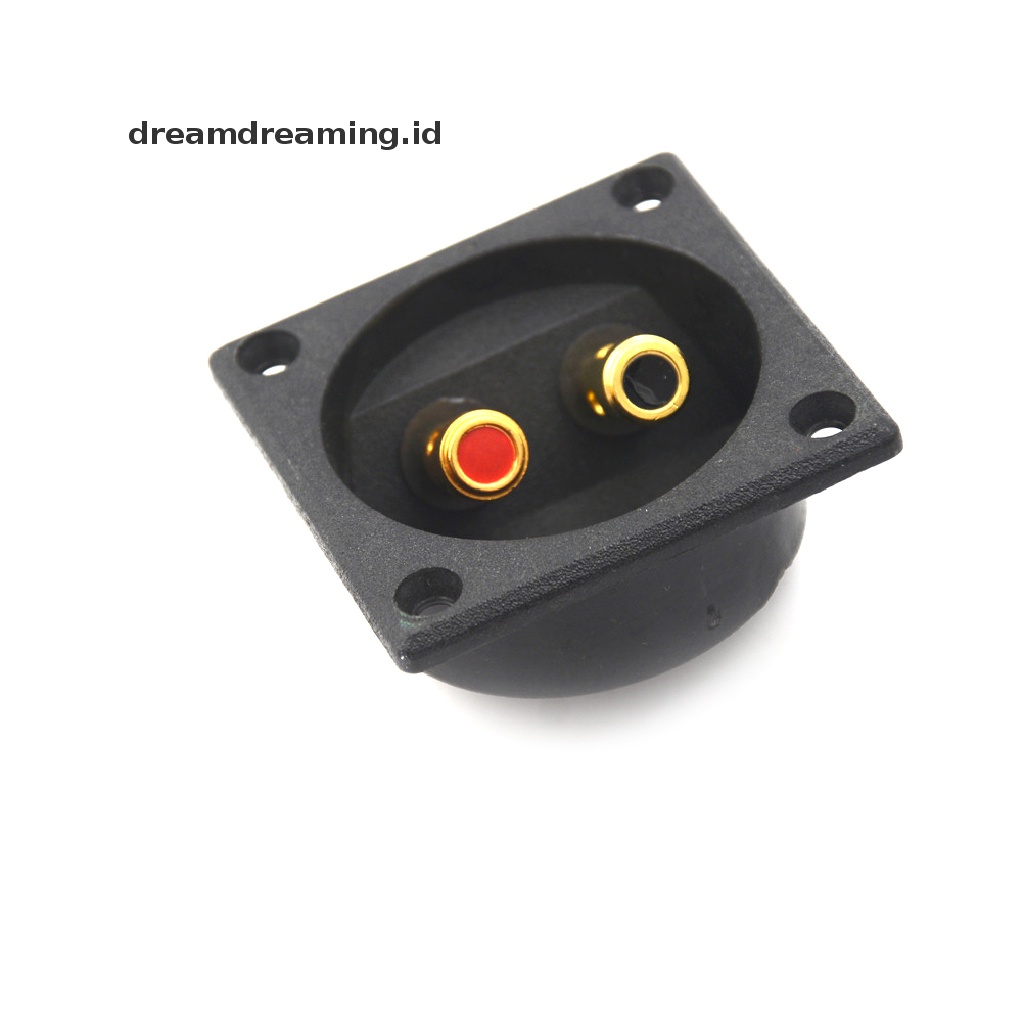 (dreamdreaming.id) Cup Terminal Speaker Bentuk Kotak Warna Emas / Hitam