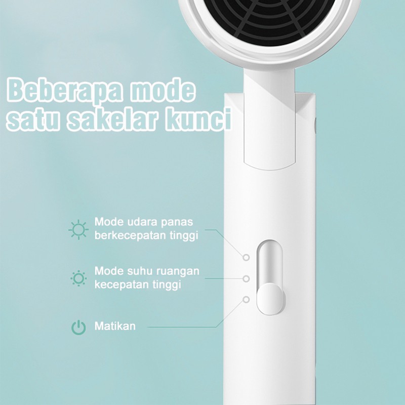 Hair Dryer Negative Lon Portable Pengering Rambut Hair Protection Quick Drying Hairdryer Low Noise