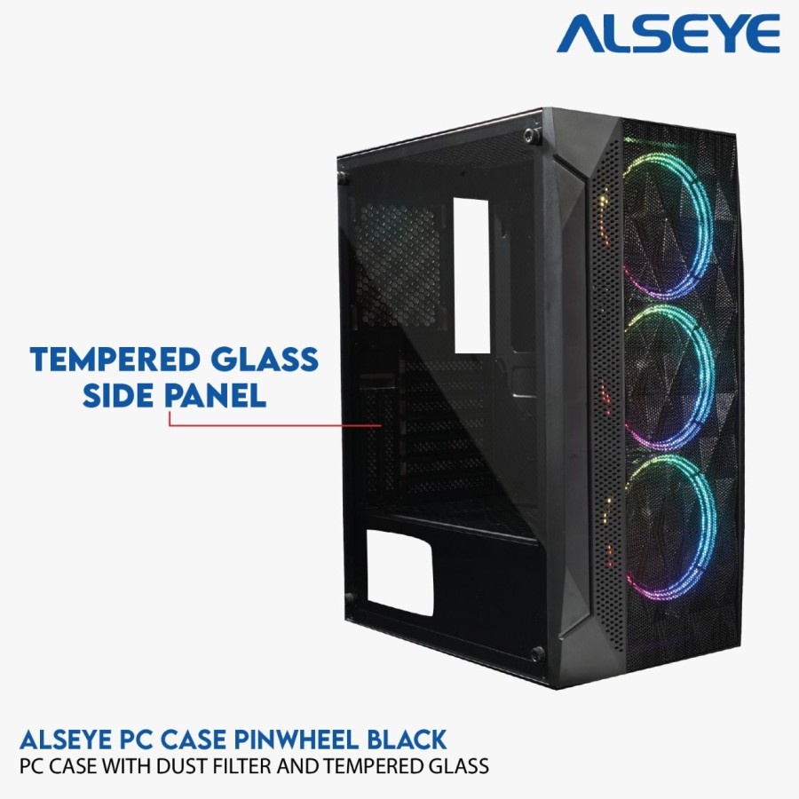 Alseye Casing PC Gaming Pinwheel - Black