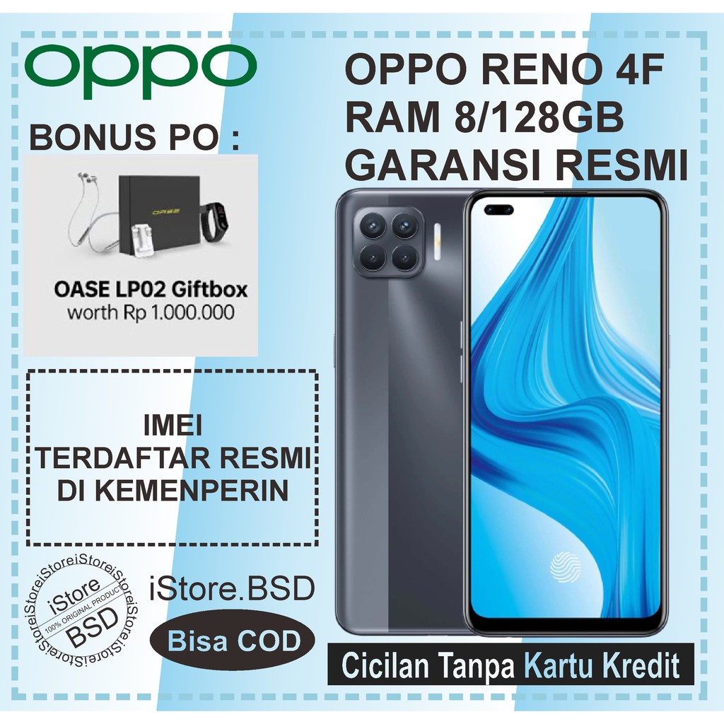 OPPO RENO 4F RAM 8GB ROM 128GB | SUPER AMOLED | 48MP QUAD