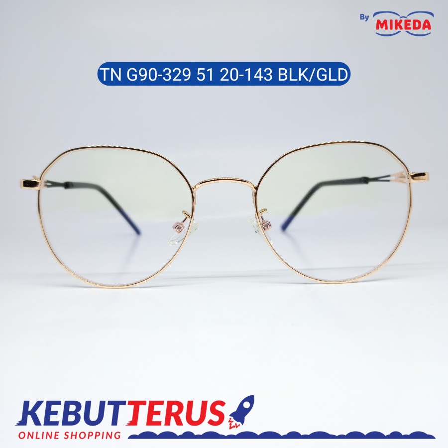 Mikeda-FRAME KACAMATA TNG90-329 51 20-143BLK/GLD+LENSA(MINUS/CYLINDER)