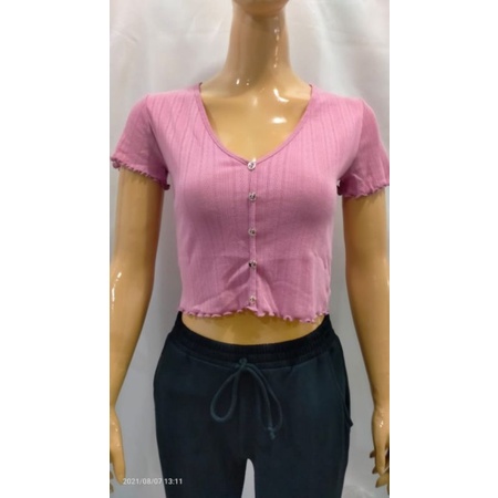 BLOUSE CROPTOP CASUAL BRANDED EXPORT TERMURAH