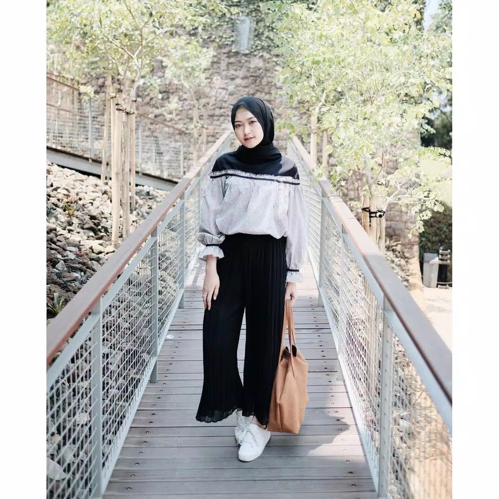 Bisa COD Sabrina Stripe – Blouse terbaru Blouse best seller Blouse terlaris Baju atasan
