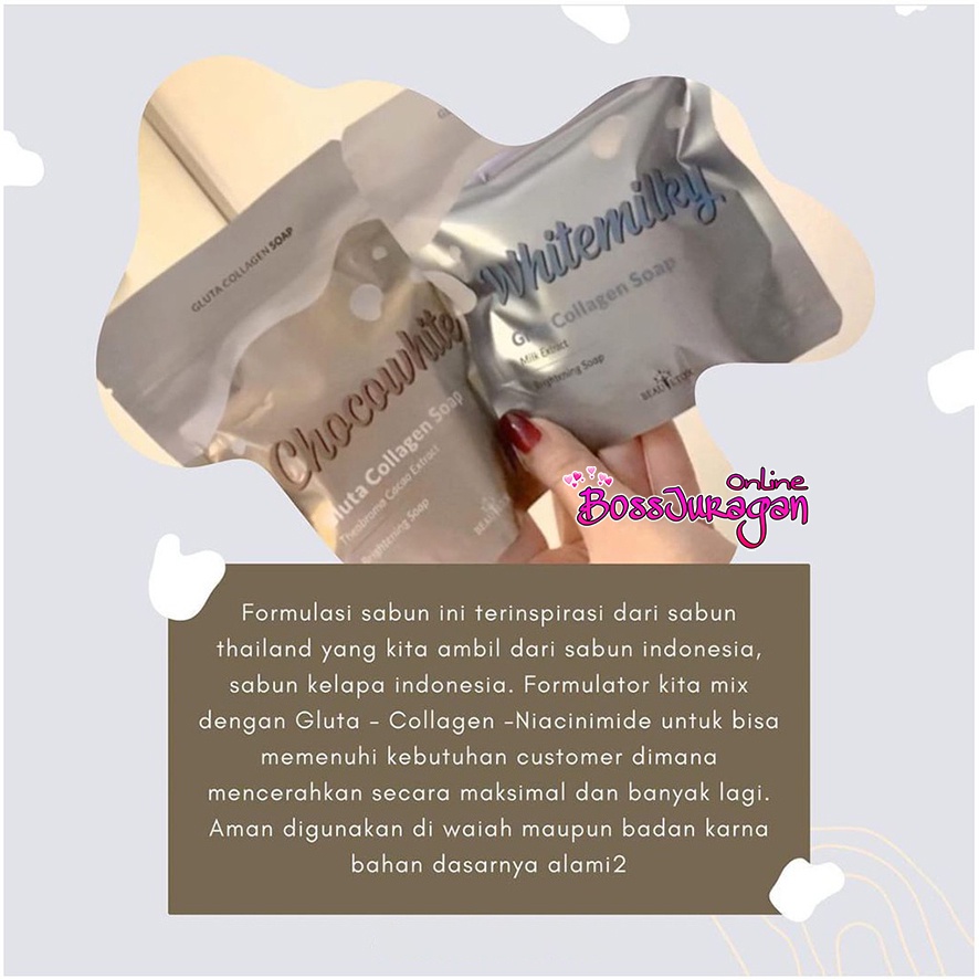 (BOSS) (50g /120g) BEAUTETOX Series - Gluta Collagen Soap &amp; Body Scrub ( SABUN / LULUR )